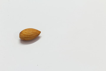 Close-up of Almond isolated on white background