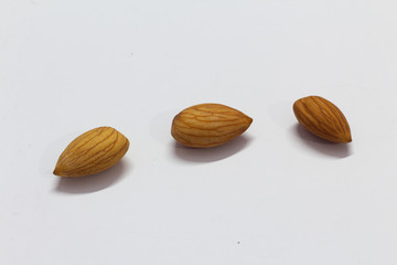 Close-up of Almond isolated on white background