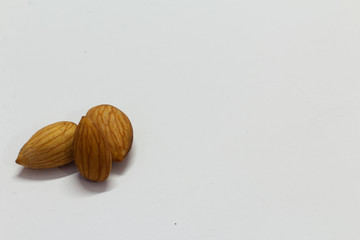 Close-up of Almond isolated on white background