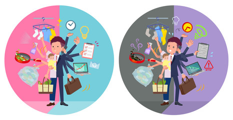 flat type big T-shirt man_mulch task switch