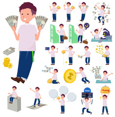 flat type big T-shirt man_money