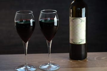 Pouring red wine 