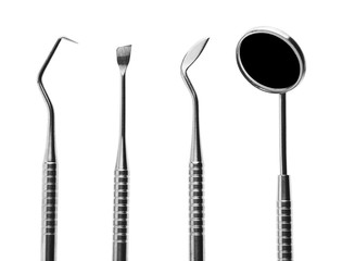 dentist tools isolated on white background