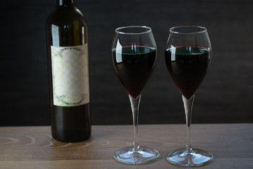 Pouring red wine 