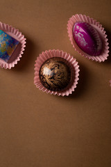 Sweet chocolate bonbons