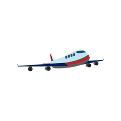 Passenger plane. Airline travel concept. Vector illustration.