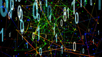 Particle Illustration of Digitalization