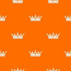 Fototapeta na wymiar Princess crown pattern vector orange for any web design best