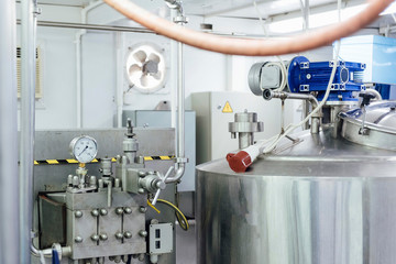 Equipment for the production of milk and dairy products at a dairy plant