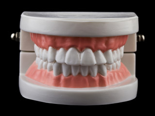 teeth isolated on black background