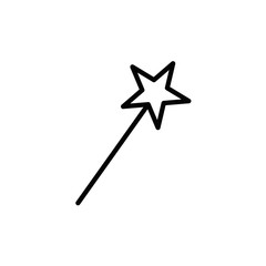 magic wand icon. vector illustration