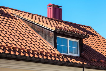 Tiles roof with attic