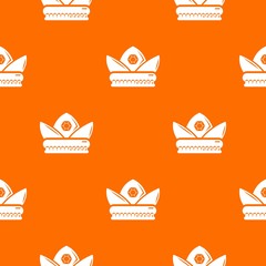 Gold crown pattern vector orange for any web design best