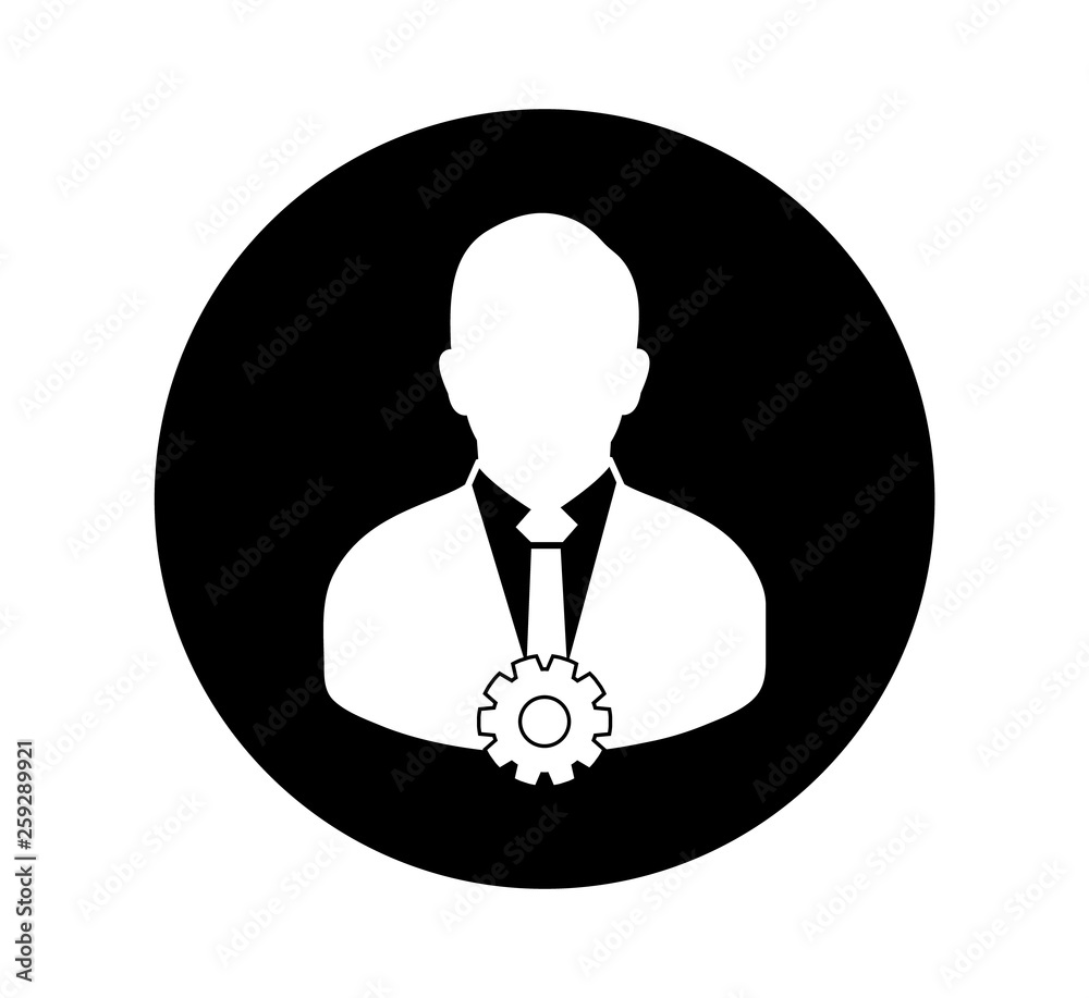 Fototapete Account Security Icon. Rounded style Button vector EPS.