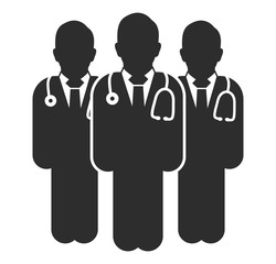 Male Doctor Team Icon. Flat style vector EPS.