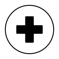 Plus Icon vector. Add icon. Addition sign. Medical Plus icon