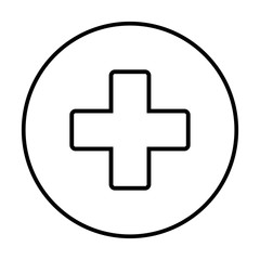 Obraz premium Plus Icon vector. Add icon. Addition sign. Medical Plus icon on a white background