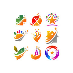 Obraz premium Success Star Logo Design Template Isolated