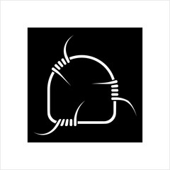 Barbed Wire Icon, Fence Wire Icon