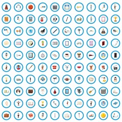 100 personal development icons set in cartoon style for any design vector illustration