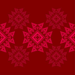 Ethnic boho seamless pattern. Embroidery on fabric. Patchwork texture. Weaving. Traditional ornament. Tribal pattern. Folk motif. Can be used for wallpaper, textile, invitation card, wrapping, web pag