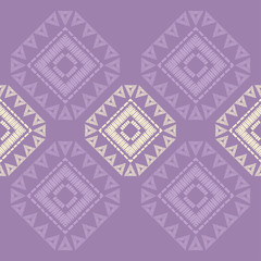 Obraz premium Ethnic boho seamless pattern. Embroidery on fabric. Patchwork texture. Weaving. Traditional ornament. Tribal pattern. Folk motif. Can be used for wallpaper, textile, invitation card, wrapping, web pag