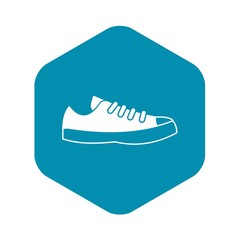 Sneakers icon in simple style isolated on white background. Wear symbol