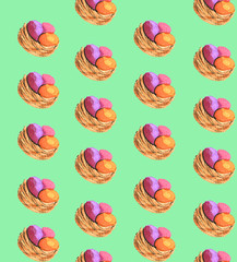 print spring easter eggs in the nest