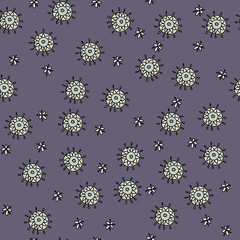 Seamless vector pattern with flowers
