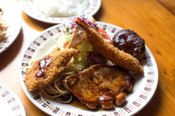 Fried pork cutlet - japanese food style tonkatsu