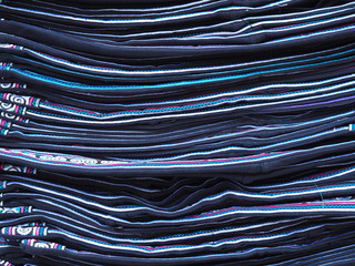 Colorful  fabrics row . Colorful fabrics stack.