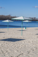 Umbrellas on the beach.