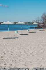 Umbrellas on the beach.