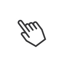 Clicking finger icon, hand pointer vector .