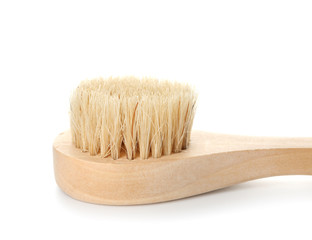 Massage brush on white background