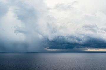 huge storm on the sea.