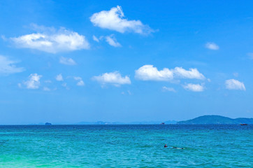 Fototapeta na wymiar Tropical beach Andaman Sea ati Krabi Thailand