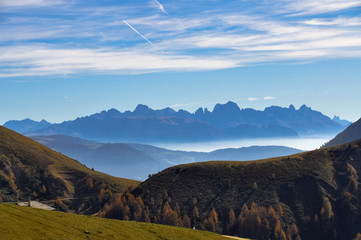 Panorama view from Meran 2000, mountain world south tyrol