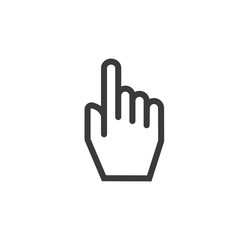 Hand icon on white background. Vector illustration.