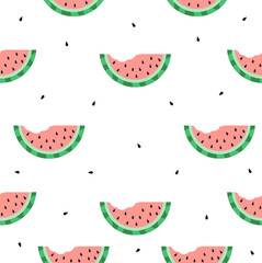 watermelon bite seamless pattern