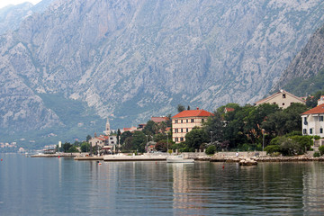 Fototapeta na wymiar Bay of Kotor Montenegro in summer season