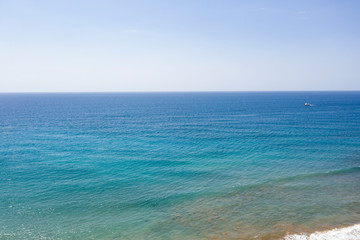 Aerial photo of beach and ocean landscape 