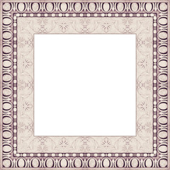 Detail of an old Italian molding stone eaves with flowers and fruit plants