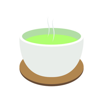 Hot Green Tea Vector Emoji