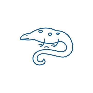 recommend clip art: Triton line concept icon. Triton flat  vector website sign, outline symbol, illustration.