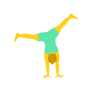recommend clip art: Person cartwheeling emoji vector illustration