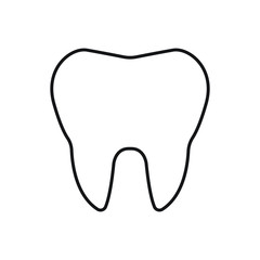 Tooth line icon vector