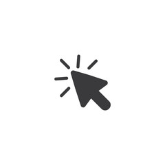 mouse arrow icon, computer mouse arrow vector icon, line cursor icon, flat design best vector mouse cursor illustration