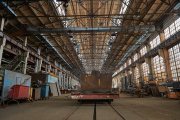 old abandoned factory, metal fabrication plant