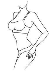 Graceful slim woman